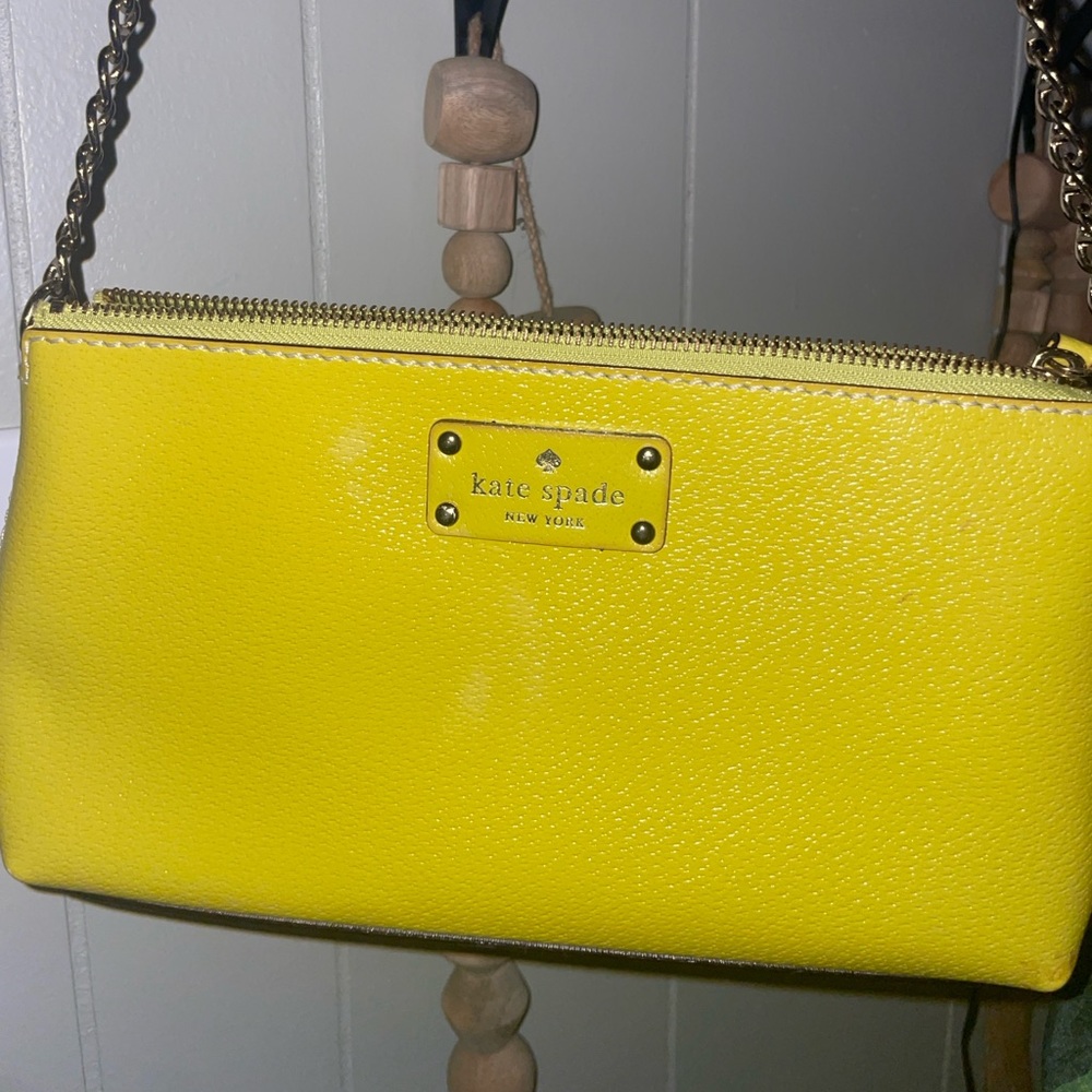Kate Spade New York Yellow Leather Shoulder Bag